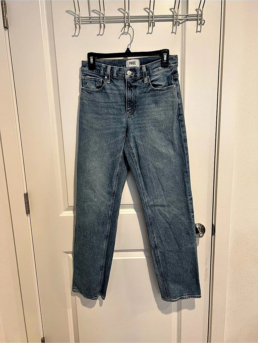 Paige Serena Straight Leg Jeans Blue Waist 26